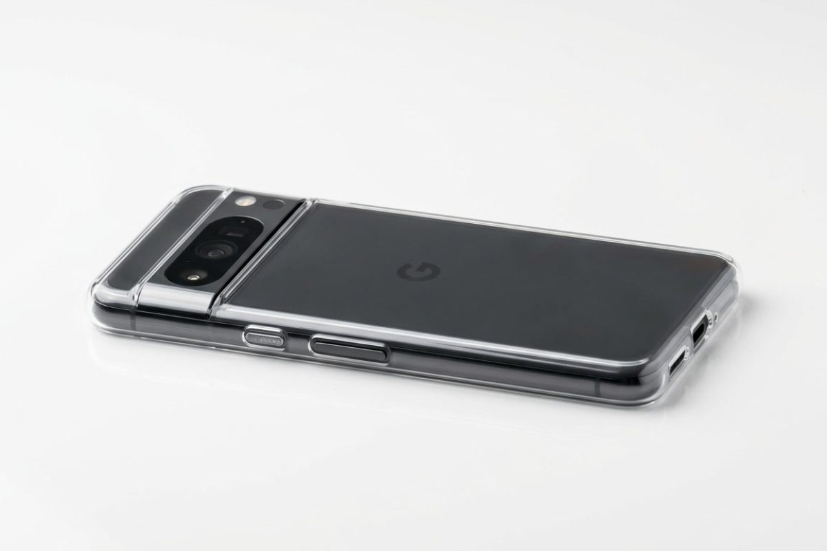 Coque transparente en polycarbonate sur iPhone sans traces de jaunissement