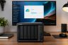 NAS Synology avec interface DSM et synchronisation cloud en cours